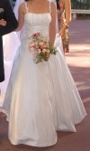 vendo vestido de novia usado talla 38-36