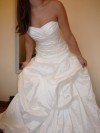 precioso vestido de novia importado, strapless y englobado