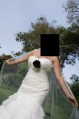 vendo vestido de novia modelo sirena mory lee, talla 42-44 ajustable