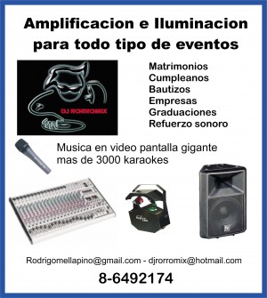 rodrigo Anuncios gratis para novios en San Bernardo |  M&uacute;sica Envasada,videos en pantalla ,Iluminaci&oacute;n, Amplificaci&oacute;n, Audio. Soni, Dj amplificaci&oacute;n iluminaci&oacute;n fiestas matrimonios karaokes cumplea&ntilde;os 