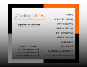 SANTIAGOARTE Anuncios gratis para novios en Santiago |  AVE MARIA MUSICA SANTIAGOARTE MATRIMONIOS OBOE PIANO VIOLIN, 77955686 cantantes instrumentos SOLO PROFESIONALES 