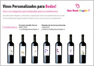 Pamela de la Carrera Anuncios gratis para novios en &Ntilde;u&ntilde;oa |  Vinos Personalizados para tu Boda!, Personalizamos la etiqueta del vino para la cena de tu matrimonio...