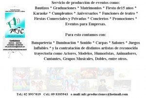 MFC producciones  Anuncios gratis para novios en Santiago |  Animadores, Actores, Modelos, Humoristas, Animadores, Cantantes, 