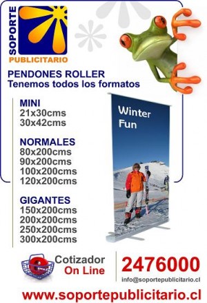 SOPORTEPUBLICITARIO Anuncios gratis para novios en Santiago |  PENDONES ROLLER Tenemos todos los formatos, Tenemos todos los formatos (pendon Roller, pend&oacute;n Roller, pendones Roller, 