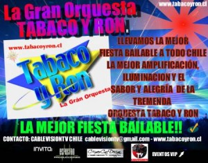 ORQUESTA TABACO Y RON Anuncios gratis para novios en Talca |  ORQUESTA TROPICAL TABACO Y RON, EL MEJOR BAILABLE EN TU FIESTA