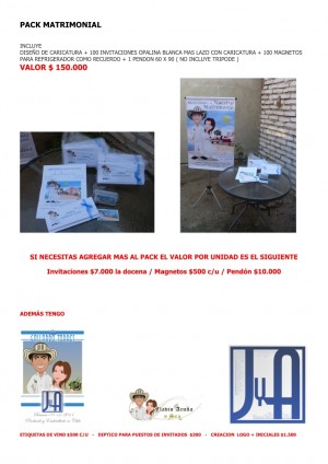 flavio acu&ntilde;a Anuncios gratis para novios en Vi&ntilde;a del Mar |  partes de matrimonio para novios con caricatura, caricaturas de novios invitaciones partes y recuerdos
