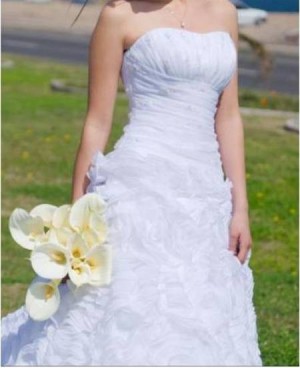 Maite Anuncios gratis para novios en Providencia |  HERMOSO VESTIDO DE NOVIA DE LA CASA BLANCA , SEMI NUEVO TALLA 38-40, VESTIDO DE NOVIA STRAPLESS BORDADO CON MOSTACILLA , ENCAJE . 