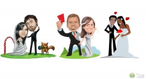 Jota Matrimonios Anuncios gratis para novios en Las Condes |  Caricaturas con tu c&oacute;digo de novios!, S&aacute;cales una sonrisa a tu familia y amigos 