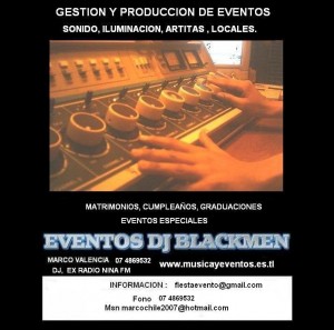 MARCO VALENCIA Anuncios gratis para novios en Santiago |  MARCO VALENCIA Dj BLACKMEN EX  NINA FM  , SONIDO LUCES , DJ , SONIDO LUCES PARA BODAS 