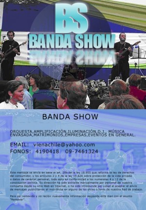 christian vera Anuncios gratis para novios en Santiago |  orquesta tropical para eventos BANDA SHOW, orquestas tropicales