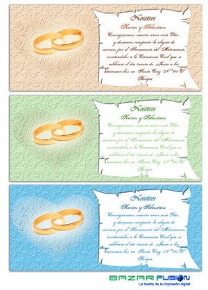 Bazarfusion Anuncios gratis para novios en El Bosque |  Partes de Matrimonio, Exclusivos dise&ntilde;os y papeles finos