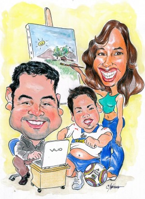 Carlos L&oacute;pez Oro Anuncios gratis para novios en Concepci&oacute;n |  La Familia caricaturizada, Caricatura de los novios