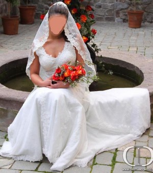 Pamela Valdivieso Anuncios gratis para novios en Las Condes |  VESTIDO NOVIA MADELINE GARDNER MODELO MELODY, vestido talla 42, bolero nuevo, velo y zapatos $600.000